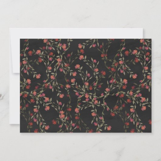 魅惑の森の動物の妖女の子の赤ちゃんシャワー 招待状 (裏面)