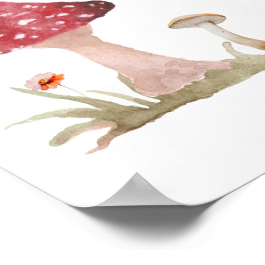 魅惑の森の動物の赤ちゃんシャワーへようこそ ポスター (角)