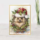 魅惑の森の友人ハリネズミ カード (正面)