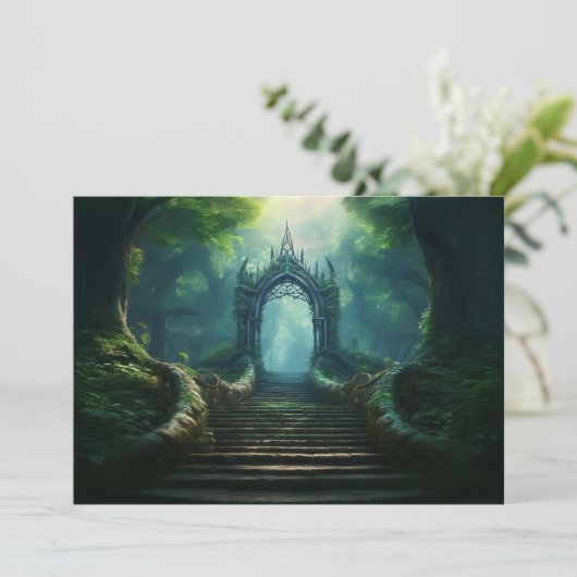 魅惑の森の古代の門への階段 シーズンカード (スタンド正面)