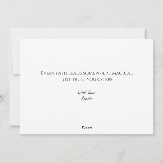 魅惑の森の古代の門への階段 シーズンカード (裏面)