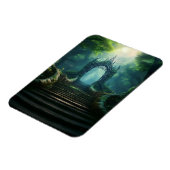 魅惑の森の古代の門への階段 マグネット (左側)