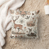 魅惑の森の囁き声：ビクトリアン野生生物 クッション (ブランケット)