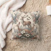 魅惑の森の囁き声：ビクトリアン野生生物 クッション (ブランケット)