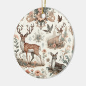 魅惑の森の囁き声：ビクトリアン野生生物 セラミックオーナメント (左)