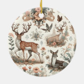 魅惑の森の囁き声：ビクトリアン野生生物 セラミックオーナメント (裏面)