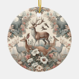魅惑の森の囁き声：ビクトリアン野生生物 セラミックオーナメント