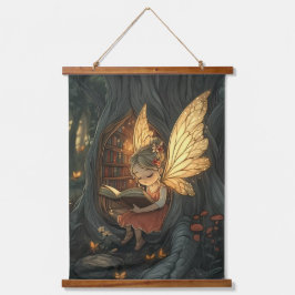 魅惑の森の図書館 吊り下げ型タペストリー