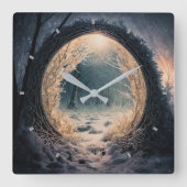 魅惑の森の壁時計 スクエア壁時計 (正面)