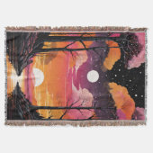 魅惑の森の夕日 スローブランケット (正面)