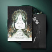 魅惑の森の夢の夜のキャノピー結婚写真 セーブザデート