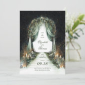 魅惑の森の夢の夜のキャノピー結婚写真 セーブザデート (スタンド正面)