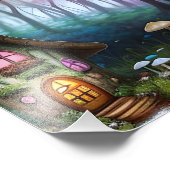 魅惑の森の夢の風景キノコファンタジー妖精 フォトプリント            (角)