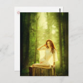 魅惑の森の女性 ポストカード (正面/裏面)