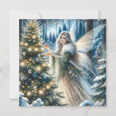 魅惑の森の妖精とクリスマスツリー シーズンカード (正面)