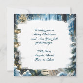 魅惑の森の妖精とクリスマスツリー シーズンカード (裏面)