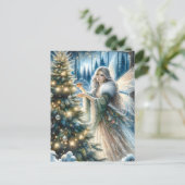魅惑の森の妖精とクリスマスツリー シーズンポストカード (スタンド正面)
