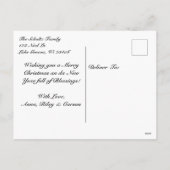 魅惑の森の妖精とクリスマスツリー シーズンポストカード (裏面)