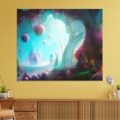 魅惑の森の妖精の城 キャンバスプリント (インサイチュ (リビング))