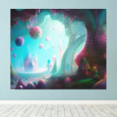 魅惑の森の妖精の城 キャンバスプリント (インサイチュ (ウッドフロア))