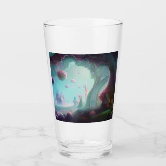 魅惑の森の妖精の城 タンブラーグラス (正面)