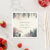 魅惑の森の妖精の山の赤ちゃんシャワー スタンダードカクテルナプキン (インサイチュ)