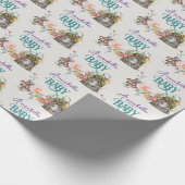 魅惑の森の妖精の庭のドア赤ちゃんシャワー ラッピングペーパー (角)