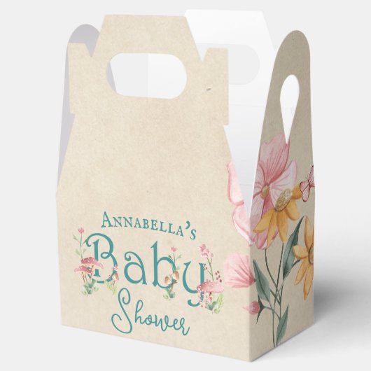 魅惑の森の妖精の庭の赤ちゃんシャワー フェイバーボックス (オープン)