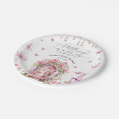 魅惑の森の妖精の花の庭ベビーシャワー ペーパープレート (アングル)