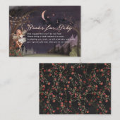 魅惑の森の妖精の赤ちゃんシャワー予約リクエスト エンクロージャーカード (正面/裏面)