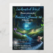 魅惑の森の妖精 スウィート16 招待状 (正面/裏面)