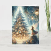 魅惑の森の小さなクリスマスの妖精 カード (正面)