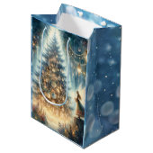 魅惑の森の小さなクリスマスの妖精 ミディアムペーパーバッグ (正面アングル)