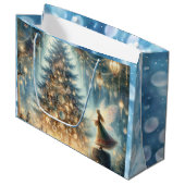 魅惑の森の小さなクリスマスの妖精 ラージペーパーバッグ (正面アングル)