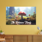 魅惑の森の床：キノコ&シダ キャンバスプリント (インサイチュ (リビング))