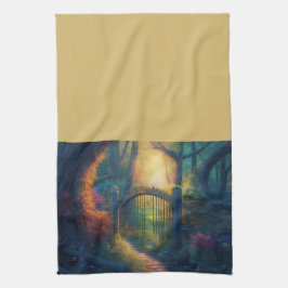 魅惑の森の庭 |デジタルアート キッチンタオル