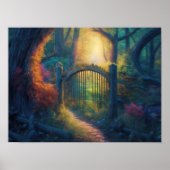 魅惑の森の庭 |デジタルアート ポスター (正面)