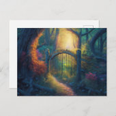 魅惑の森の庭 |デジタルアート ポストカード (正面/裏面)
