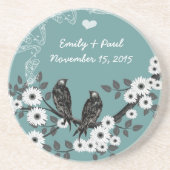 魅惑の森の愛結婚鳥 コースター (正面)