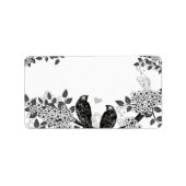 魅惑の森の愛結婚鳥 ラベル (正面)