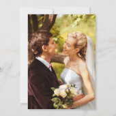 魅惑の森の文字列のラ結婚イトの写真 サンキューカード (裏面)