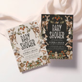 魅惑の森の暗黒の森の赤ちゃんシャワー 招待状