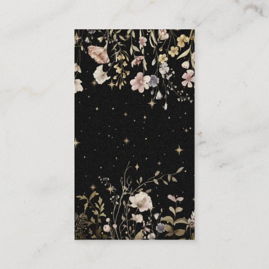 魅惑の森の月明かりの本ベビー 名刺 (裏面)