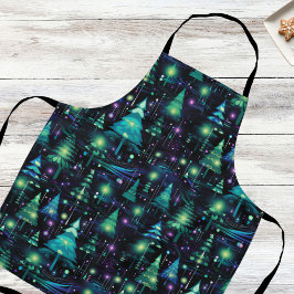 魅惑の森の木のパターン エプロン