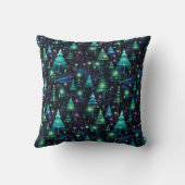 魅惑の森の木のパターン クッション (裏面)