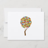 魅惑の森の木結婚の座席表 招待状 (裏面)