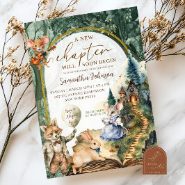 魅惑の森の本おとぎ話の赤ちゃんシャワー 招待状