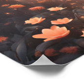 魅惑の森の桃の小さなライト ポスター (角)