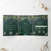 魅惑の森の森のおとぎ結婚話 三つ折り招待状 (内部)