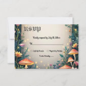 魅惑の森の森のフローラ結婚童話 出欠カード (正面)